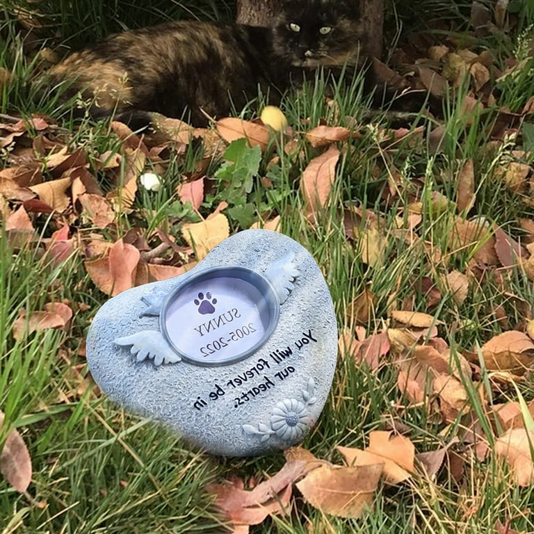 HTHJSCO Recall Pet Tombstones Dog Or Cat Memorial Stone Personalized with Waterproof Photo Dog Or Catgrave Markers in Lawns And Garden Walmart