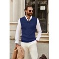 thumbnail image 5 of COOFANDY Men's Sweater Vest V Neck Sleeveless Sweater Slim Fit Casual Knitted Vest Sweaters, 5 of 7
