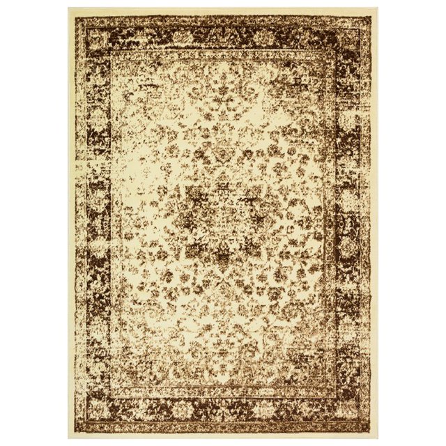 Princess 5x7 Vintage Oriental Area Rug 814 in Brown Cream