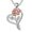 B, variant on Midir&Etain Lily of the Valley Necklace, Two-Tone Heart Pendant, "Happiness Returns" Engraved Lucky Amulet Gift for Her