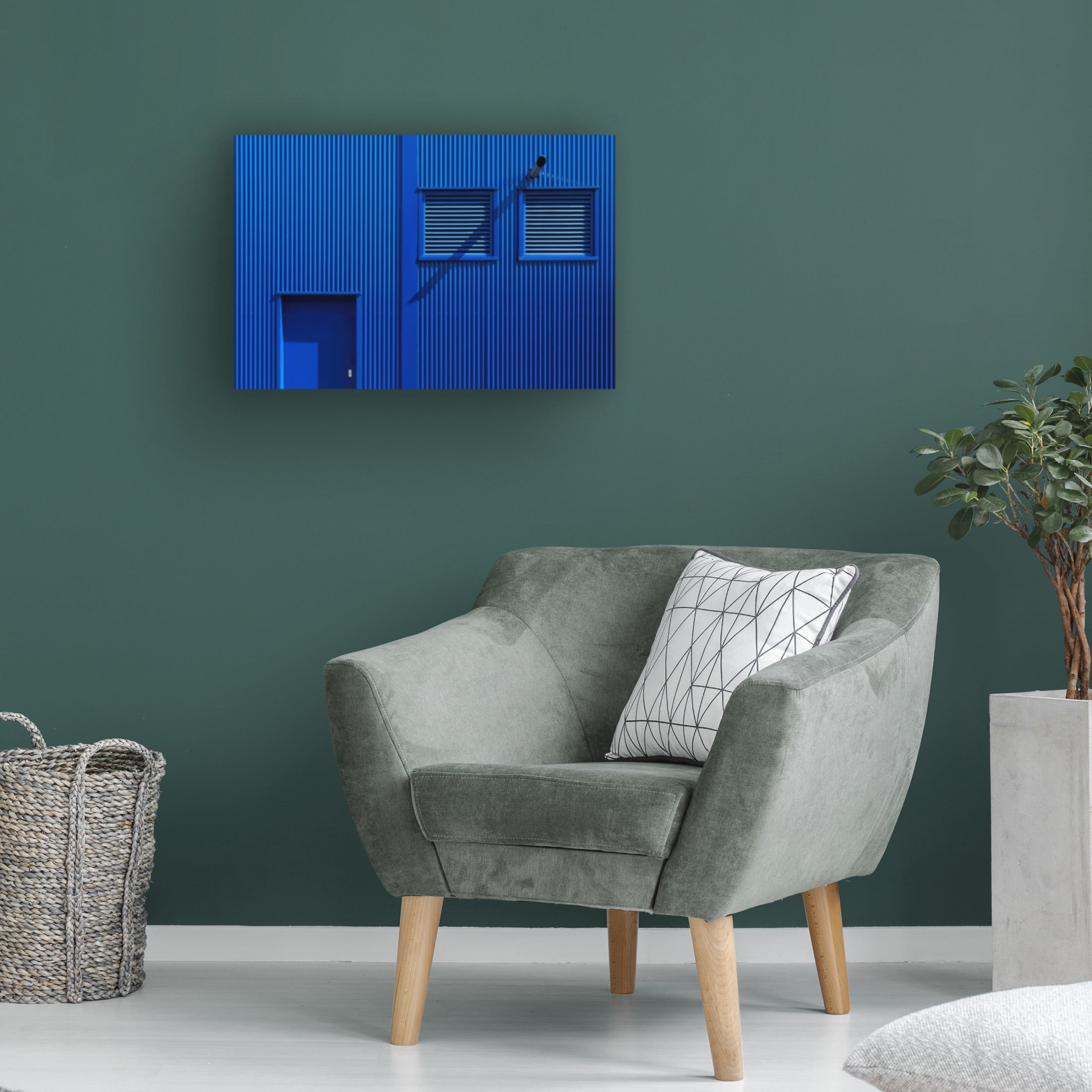 Canvas Wall Art - Greetje van Son 'Bleu' Wall Art for Living Room, Bedroom, or Office Décor by Trademark Fine Art - 32 x 22 Inches