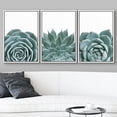 thumbnail image 3 of wall26 Framed Canvas Print Wall Art Set Minimal Haworthia Echeveria Cactus Nature Wilderness Photography Modern Art Bohemian Decorative for Living Room, Bedroom, Office - 16"x24"x3 White, 3 of 5
