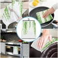 thumbnail image 5 of Kitchen for Utensils Towel Cleaning Household Tableware Cloth Dish Towel Hand Kitchen Microfiber Leaves Rattan Green Plant, 5 of 7