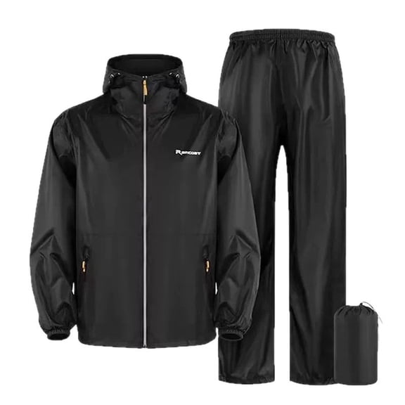 Unisex Waterproof Motorcycle Rain Suit | Men's Women's 2 Piece Jacket and Trousers | Reflective Motorcycle Waterproofs for Bike, Scooter Cycling | All Weather Outdoor Rain Gear