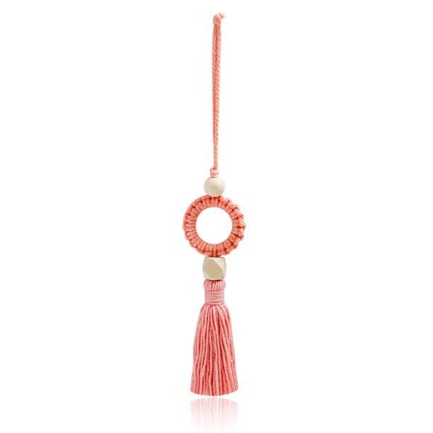 Uds. Colgante de coche tejido a mano, accesorios decorativos para tejer en interiores.