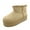 Beige, variant on Glaze Women Winter Slip On Warm Fur Suede Snow Ankle Boots Slipper 2 Inch Sole