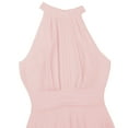 thumbnail image 4 of iEFiEL Womens Sleeveless Halter Neck Bridesmaid Dress High Low Evening Party Flare Dress, 4 of 7