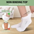 thumbnail image 5 of LOFIR Non Binding Diabetic Socks - Bamboo Viscose Wide Fit Neuropathy Socks with Seamless Toe for Men Women Size 9-11, 6 Pairs, 5 of 7