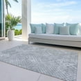 thumbnail image 6 of Addison Rugs Chantille Indoor/Outdoor Transitional Squares Gray Washable Rectangle Rug, 5' x 7'6", 6 of 6