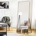 thumbnail image 2 of Full Length Mirror Floor Rectangle Gold 64"x22", 2 of 8