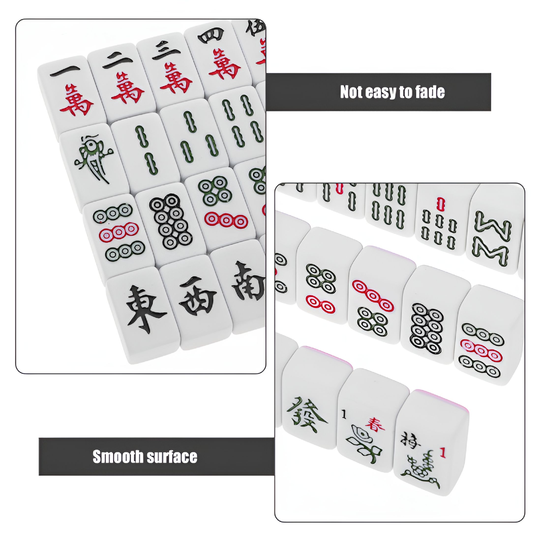 BESTSKY Mini Mahjong Set Pink PVC 1 Set Lightweight Family Gatherings Gamers