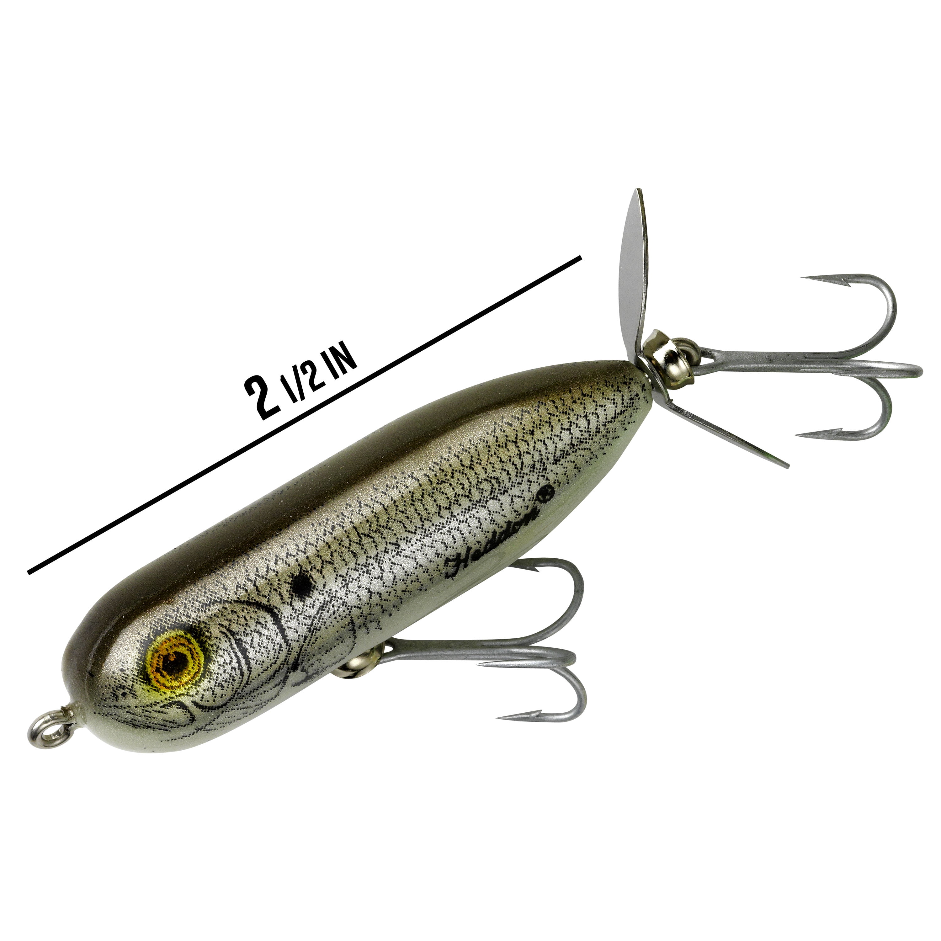 Heddon Baby Torpedo Topwater G Finish Shad 2 1/2 3/8 oz. 