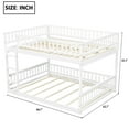 thumbnail image 6 of Euroco Wood Queen over Queen Bunk Bed with Ladder and Guardrails, White, 6 of 13