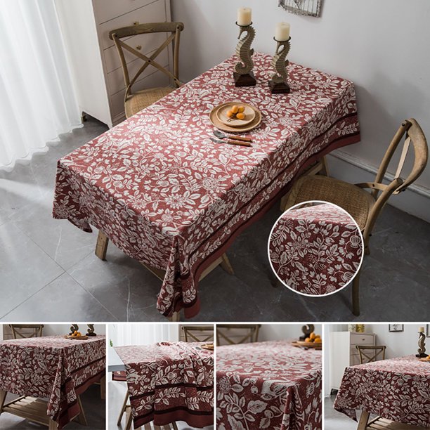 CUH Tablecloth Printed Table Cover Cotton Linen Tablecloth For Table