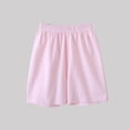 thumbnail image 4 of Amidoa Boys Cotton Solid Color Cargo Shorts – Elastic Waist Baggy Summer Casual Shorts,Pink,11, 4 of 5