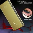 thumbnail image 7 of Compatible with Gold Samsung Galaxy Z Fold 4 Mirror Case with Kickstand Women Girls,Luxury Flip Mirror PU Leather Hybrid PC Bumper Full Protection Phone Case for Samsung Galaxy Z Fold 4 5g 2022, 7 of 7
