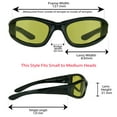 thumbnail image 2 of Motorcycle Night Riding Safety Glasses with Yellow Lenses for Men and Women., 2 of 4