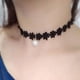 thumbnail image 5 of Collar estilo coreano, collar corto de encaje negro, elegante collar de estudiante de Corea del Sur, cadena de clavícula que combina con todo, 5 of 6