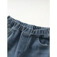 thumbnail image 4 of Fdqin 2pcs Boys Jeans Elastic Waist Straight Wide Leg Jean Kids Relaxed Fit Denim Pants 5-6 Years, 4 of 7