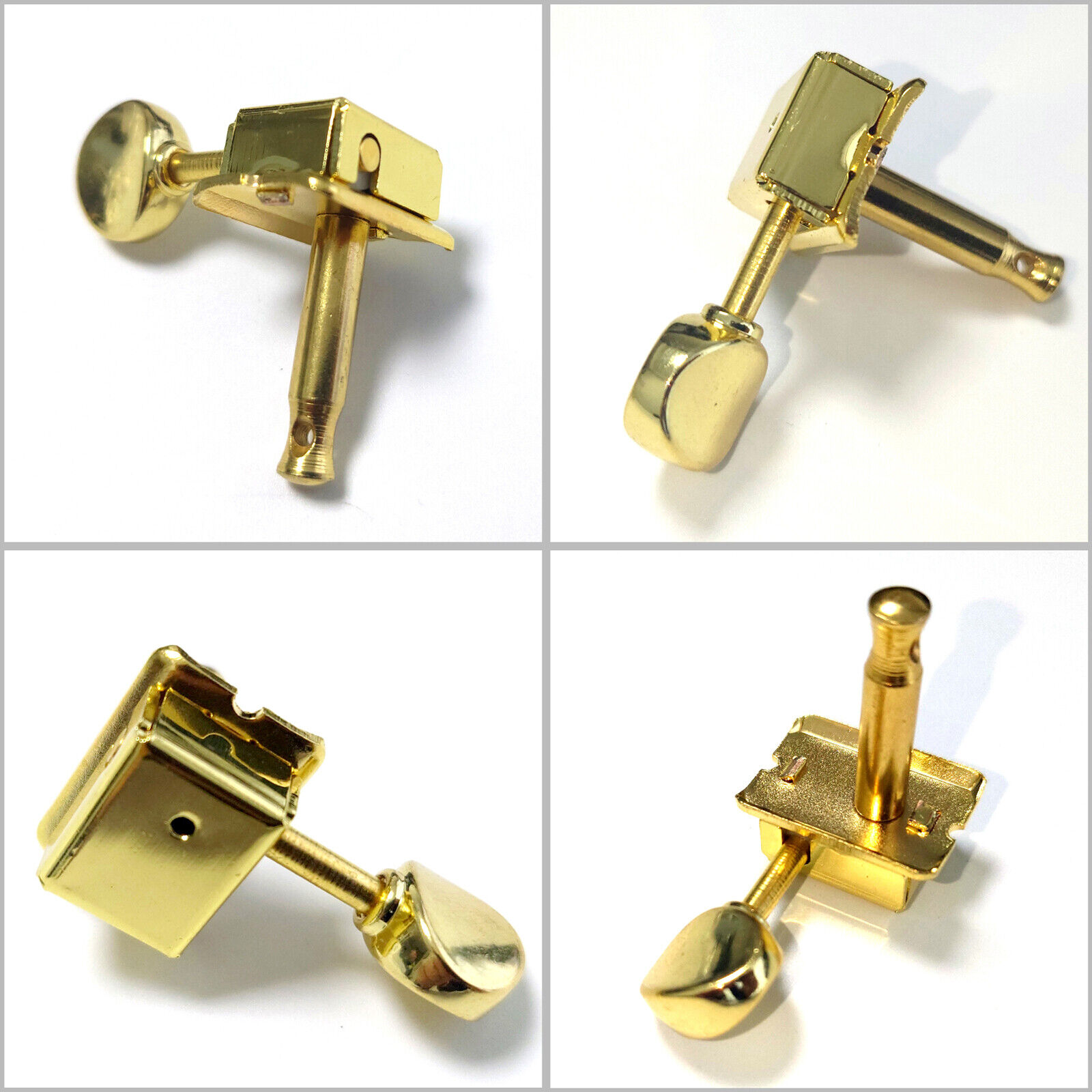 6 Inline Vintage Guitar String Tuners Guitar Machine Heads Tuners Gold Tuning Key Pegs Machine Heads Replacement for ST TL Style Electric,Folk or Acoustic Guitar Replacement Parts