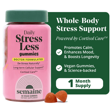 Semaine Stress Less Gummy with Cortisol Care® 60 Count – Balance Cortisol, Better Mood & Sleep