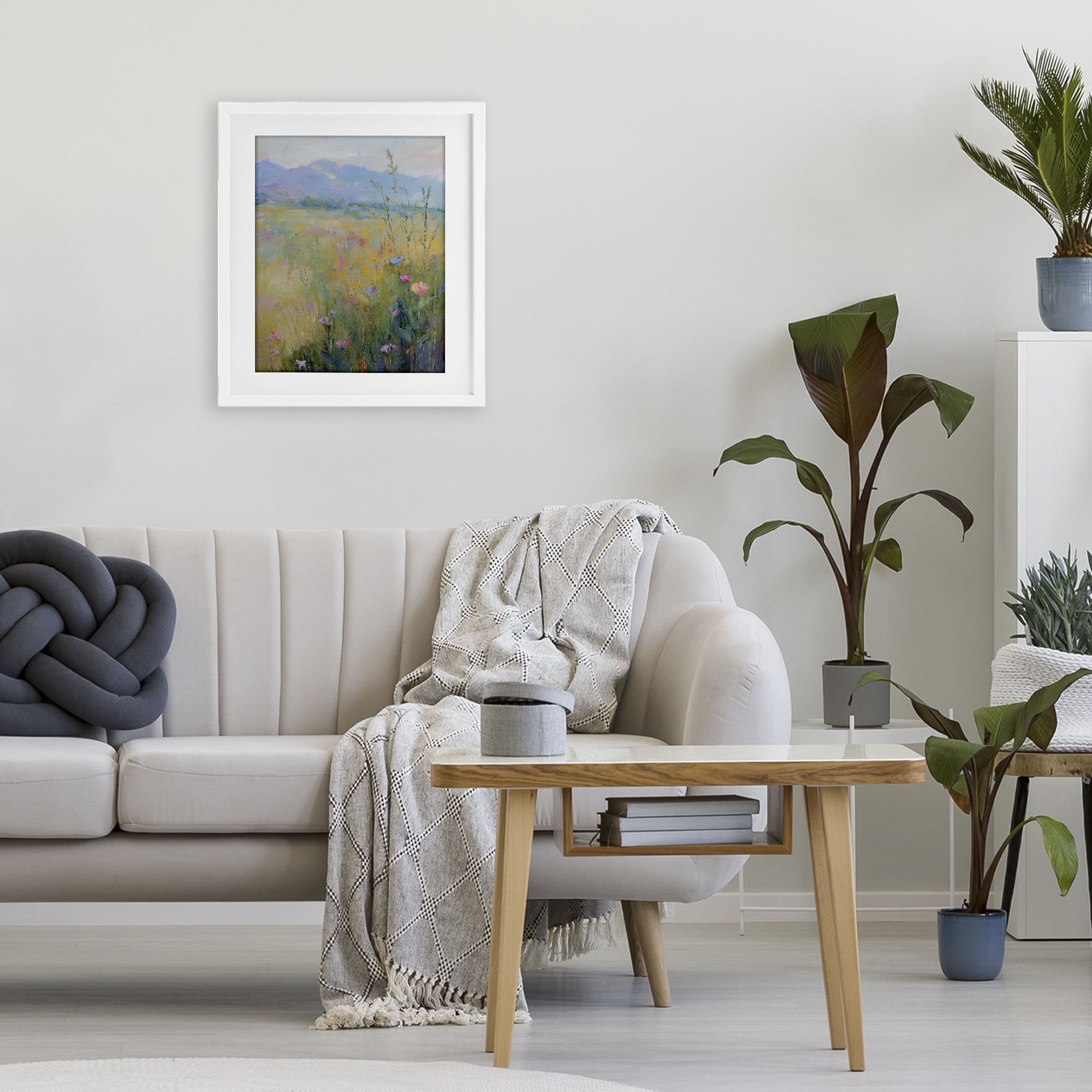 Stupell Industries Peaceful Meadow's Embrace White Framed Print Under Glass, design by Svetlana Aleynikova