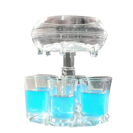 

huoge 6 Shot Glass Dispenser Holder Clear Food Grade Wine Dispenser