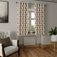 thumbnail image 2 of Ambesonne Nature Grommet Curtain, Butterfly Floral Skull Print, 50"x120", Apricot and Eggshell, 2 of 5