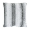 thumbnail image 2 of SAFAVIEH Elian 20" x 20" Striped Faux Fur Plush Pillow, Grey/White, 2 of 5
