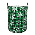 thumbnail image 2 of Uemuo Christmas Pattern At Buffalo Plaid Pattern Circular Laundry Hamper Basket with handles,Collapsible laundry basket,Large capacity laundry hamper,Laundry Organizer-Small, 2 of 8