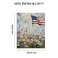 thumbnail image 3 of GooTPa Modern American Flag Framed Canvas Wall Art for Living Room, 4th of July Large Patriotic Floral Poster for Bedroom, Wrapped Canvas Prints Artwork Americana Pictures Wall Decor - 12x16in, 3 of 5