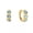 C - Gold with Blue Stone, variant on 925 Sterling Silver Love Heart CZ Crystal Hoop Huggie Hinged Earrings A1496-B - Gold with White Stone