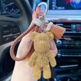 thumbnail image 2 of Llavero personalizado con forma de oso de diamante, llavero con colgante de borla, 2 of 2