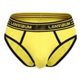 thumbnail image 3 of Men's Boxer Briefs No Ride up Spandex Men Underpants Underwear Men Small Underwear Mens Mens Briefs Big Pack of for Bulk Long Leg Underpants Small Men's Fashion Yellow XL, 3 of 5