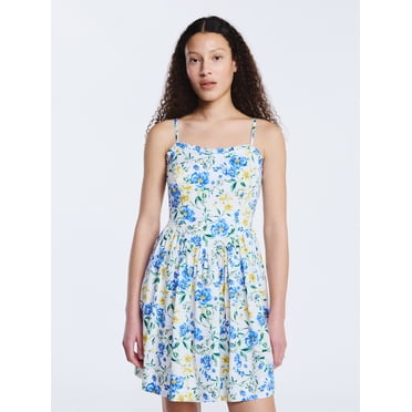 Free Assembly Women's Cotton Corset Mini Dress, Sizes XS-XXL