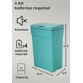 YRLLENSDAN 13 Gallon Bathroom Trash Can with Lid, Plastic Automatic