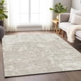 thumbnail image 3 of HomeRoots 675251 9 x 12 ft. Ivory & Beige Abstract Transitional Washable Machine Made Rectangle Area Rug with UV Protection, 3 of 9