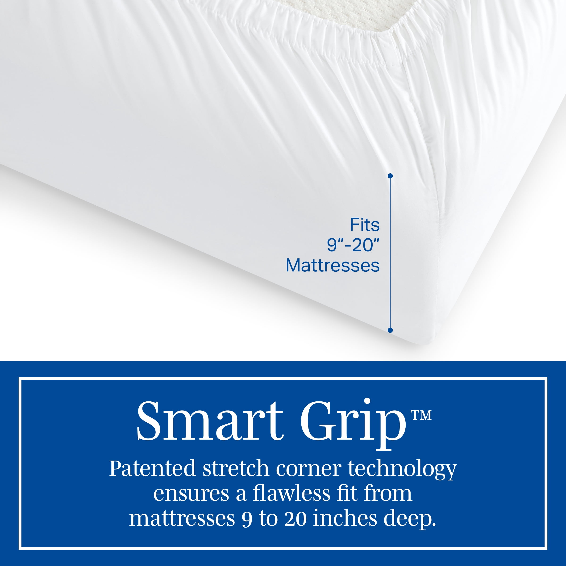 Wamsutta 1846 4-Piece 400 Thread Count Bright White Egyptian Giza Cotton Percale Bed Sheets, King-Deep Pocket