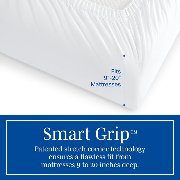 Wamsutta 1846 4-Piece Egyptian Cotton Percale Sheet Set, Queen photo 4