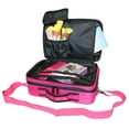 thumbnail image 5 of Professional High-capacity Multilayer Portable Travel Makeup Bag with Shoulder Strap (Small) Rose Re, 5 of 13