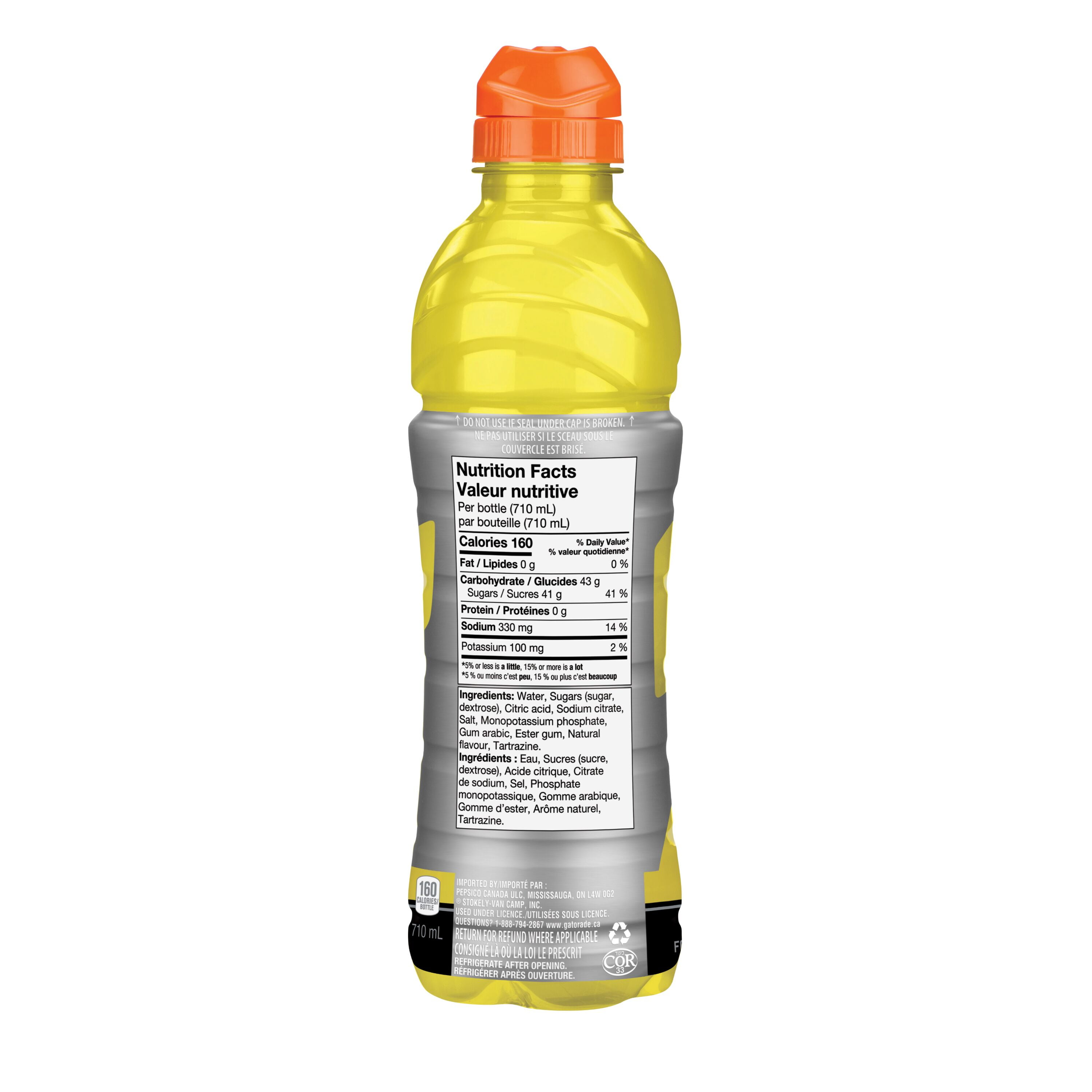 Gatorade® Boisson Sportive Citron-Lime 710 mL, Bouteille 710 ml