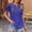 Blue summer women's ruffle t-shirt a1, variant on Summer Women's Ruffle T-Shirt Round Neck Short Sleeve Casual Party Top Gradient Blouse Fashion Tee, Army Green S