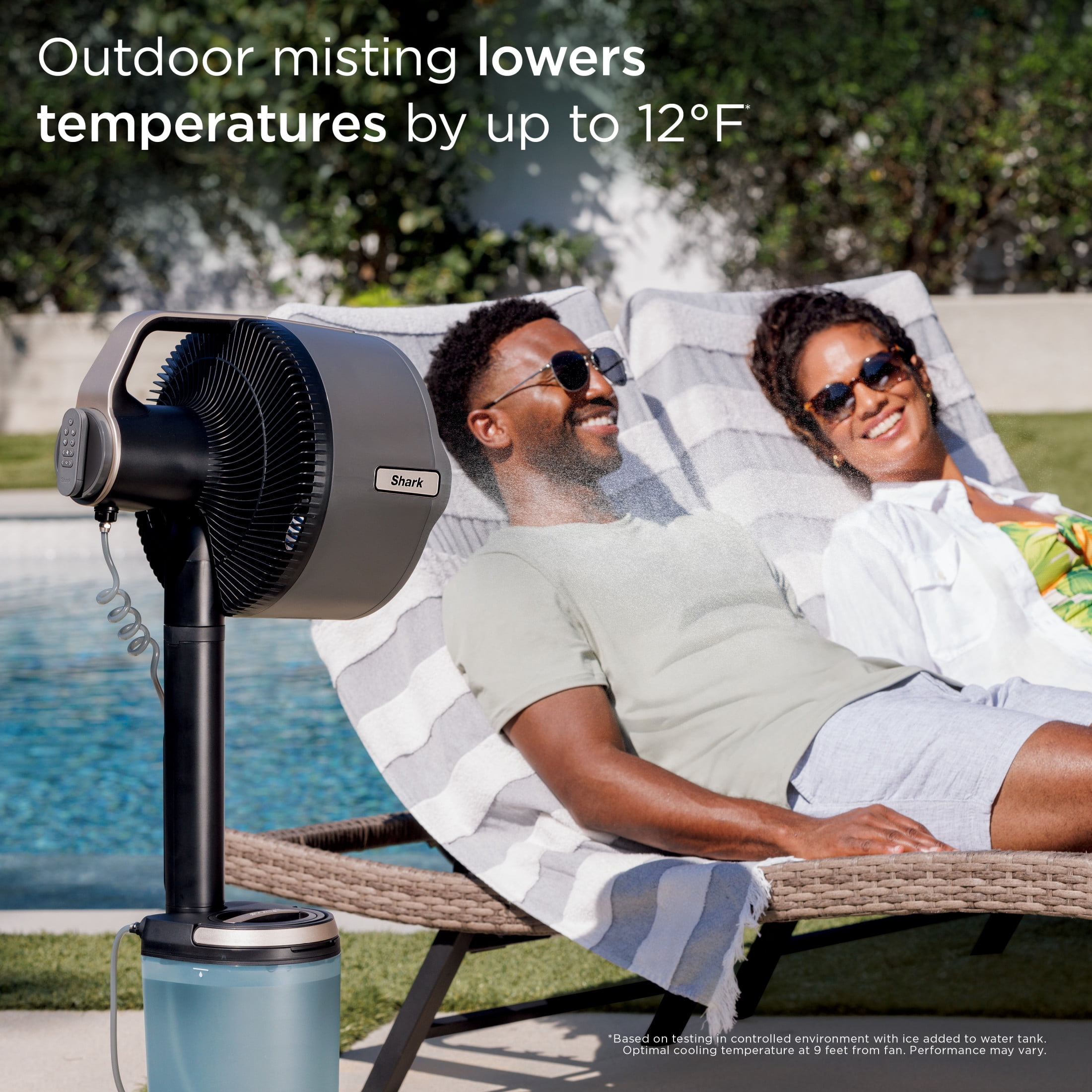 Shark FlexBreeze Pro Mist Fan FA302, Indoor Outdoor, Cordless