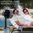 thumbnail image 3 of Shark FlexBreeze Pro Mist Fan, Indoor & Outdoor, Integrated Misting, Pedestal to Tabletop, Corded or Cordless, Up to 24-Hr Battery, Oscillating, FA302 Charcoal Grey, 3 of 8