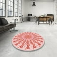 thumbnail image 4 of Ahgly Company Machine Washable Indoor Square Transitional Pink Area Rugs, 8' Square, 4 of 7