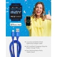 thumbnail image 3 of Liquipel Powertek iPad & iPhone Lightning Charger Cable, Fast Charging 6ft MFI, Neon Party, 3 of 8