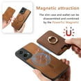thumbnail image 4 of PU Leather Case for Motorola Moto G Stylus 5G 2024, Detachable Magnetic Card Holder Slim Protective Support Car Magnetic Mount Secure-Grip Ring Stand Compatible with Moto G Stylus 5G 2024 - Brown, 4 of 6