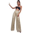 thumbnail image 1 of Pantalon Grand Taille Haute à Paillettes pour Femme Automne/hiver Tenue Décontractée tzw, 1 of 6