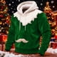 thumbnail image 1 of Ceisia Cozy Fleece-Lined Mens Loose Fit Santa Style Color Block Hooded Sweatshirt Gifts, 1 of 5