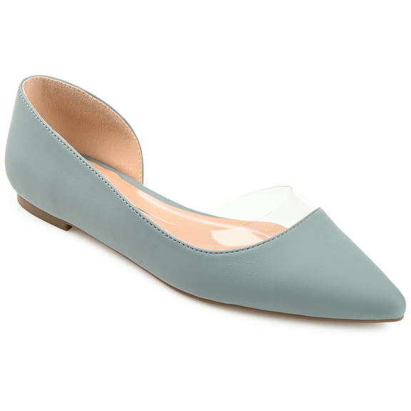 Journee Womens Mikki Ballet Pointed Toe Slip On Flats